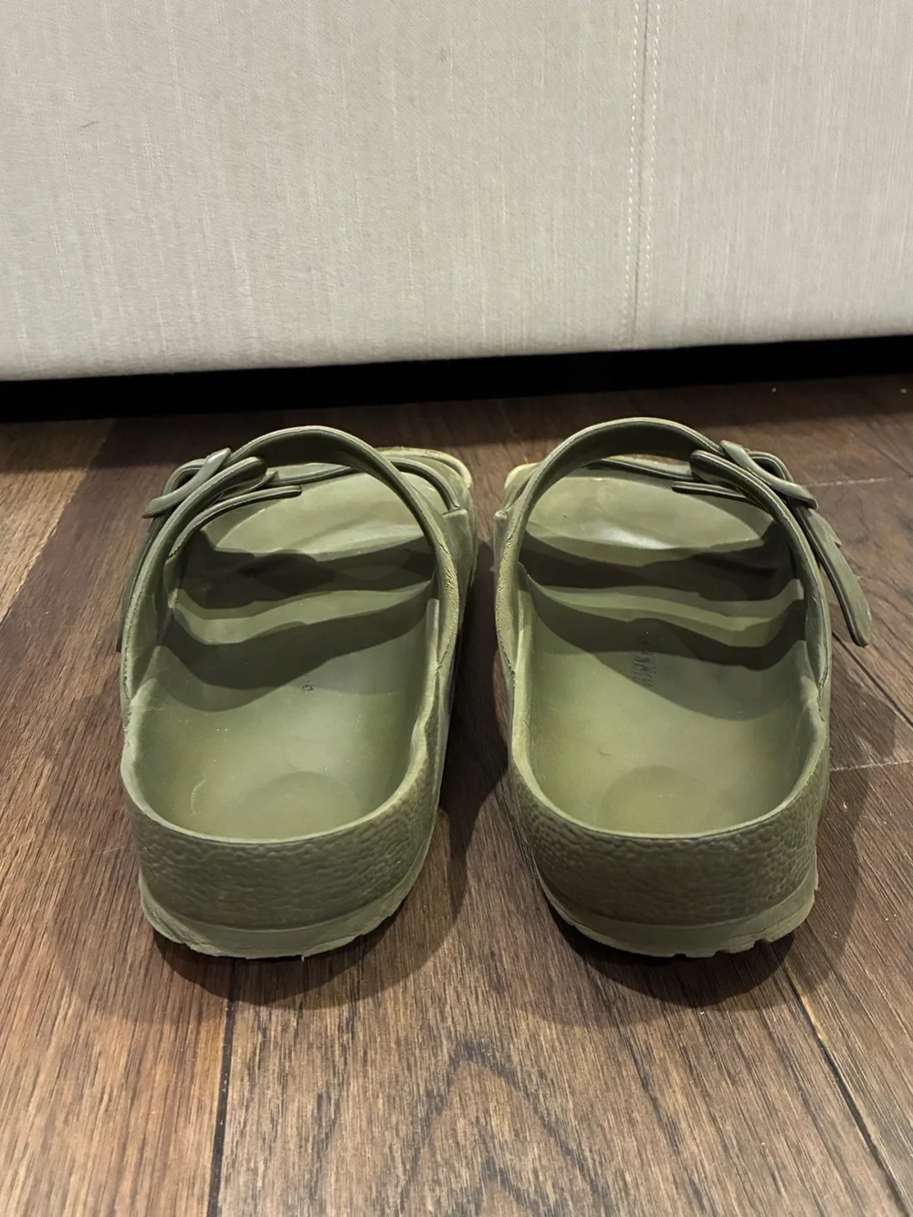 Birkenstock Arizona EVA Waterproof Sandals Olive Green Dual Strap Slides
